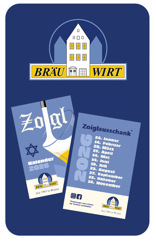Kalender mit den Ausschankterminen zur Veranstaltung "Zoigl mit Musik" Kalender mit den Ausschankterminen zur Veranstaltung "Zoigl mit Musik"